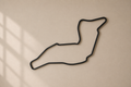 Sculpture murale en acier du circuit d'Imola, Italie — Pitlane Studio